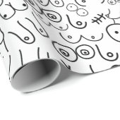 Papier Cadeau conception minimale de la femme du sein (Coin rond)