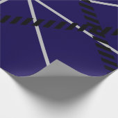 Papier Cadeau Conception Moderne Bleu Royal (Coin)