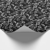 Papier Cadeau Conception moderne de gadgets technologiques noir  (Coin)