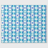Papier Cadeau Conception motif mixte et dessin numérique. (Plat)