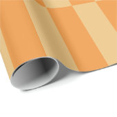 Papier Cadeau Conception Motif rayée de la mangerine et de la ca (Coin rond)