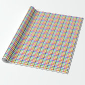 Papier Cadeau Conception multicouleur En vichy Motif Plaid (Déroulé)