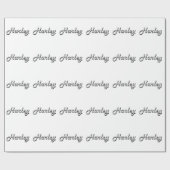 Papier Cadeau Conception nommée classique de Harley rétro (Plat)