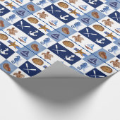 Papier Cadeau Conception océanique marine (Coin)