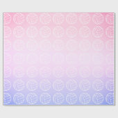 Papier Cadeau Conception orientée de boule de net-ball (Plat)