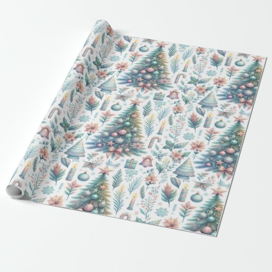 Papier Cadeau Conception papier d'emballage Festive Noël (Déroulé)