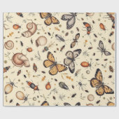 Papier Cadeau Conception papillon (Plat)