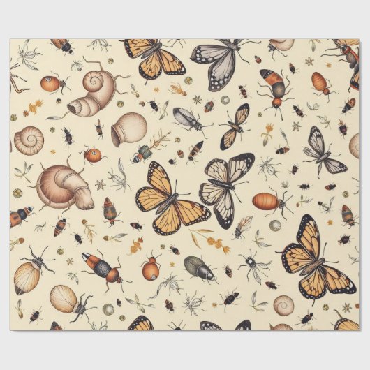 Papier Cadeau Conception papillon (Plat)