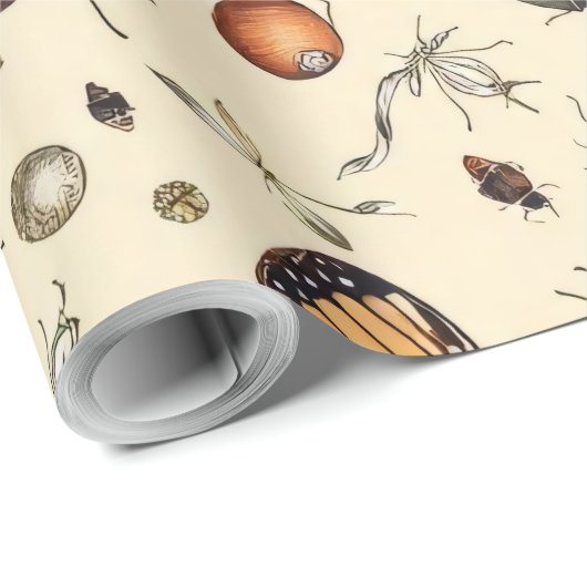 Papier Cadeau Conception papillon (Coin rond)