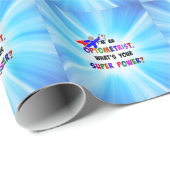 Papier Cadeau Conception personnalisée optométriste Superhero (Coin rond)