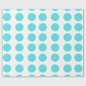 Papier Cadeau Conception Pois Aqua (Plat)