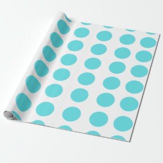 Papier Cadeau Conception Pois Aqua