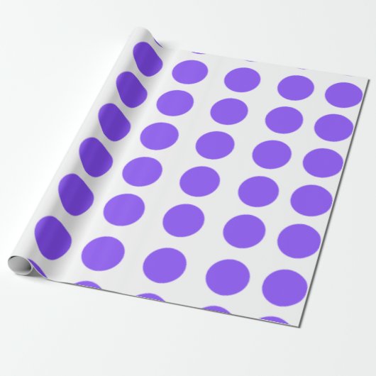 Papier Cadeau Conception Pois violette (Déroulé)
