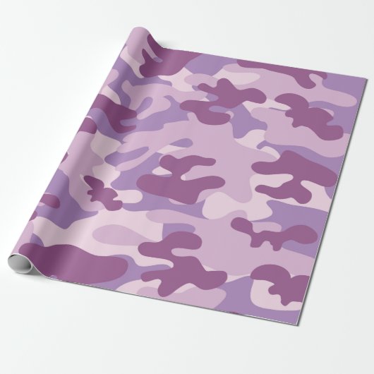 Papier Cadeau Conception pourpre de Camo (Déroulé)