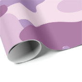 Papier Cadeau Conception pourpre de Camo (Coin rond)