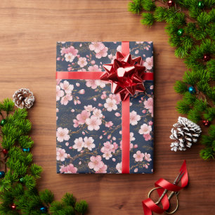 Papier Cadeau Conception raffinée de fleurs de cerisier japonais