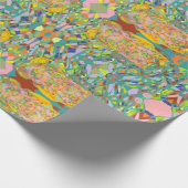 Papier Cadeau Conception rétro d'art abstrait impressionniste (Coin)