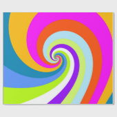 Papier Cadeau CONCEPTION RÉTRO super JOLIMENT VIBES EN COURSE VI (Plat)