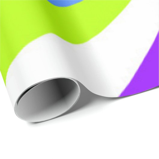 Papier Cadeau CONCEPTION RÉTRO super JOLIMENT VIBES EN COURSE VI (Coin rond)