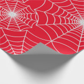 Papier Cadeau Conception rouge à motifs SPiderWeb (Coin)