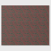 Papier Cadeau Conception rouge-foncé de papier peint de William (Plat)