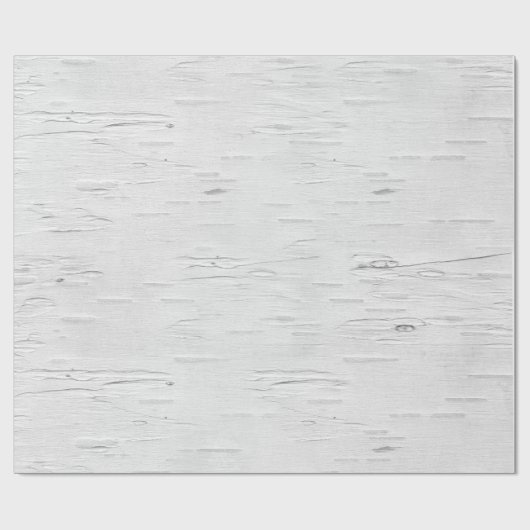 Papier Cadeau Conception Rustique de bouleau blanc (Plat)