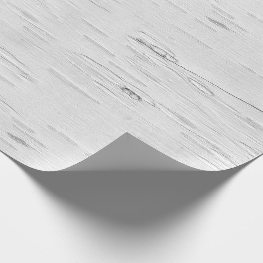 Papier Cadeau Conception Rustique de bouleau blanc (Coin)