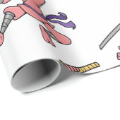 Papier Cadeau Conception sautante personnalisable de Ninja (Coin rond)