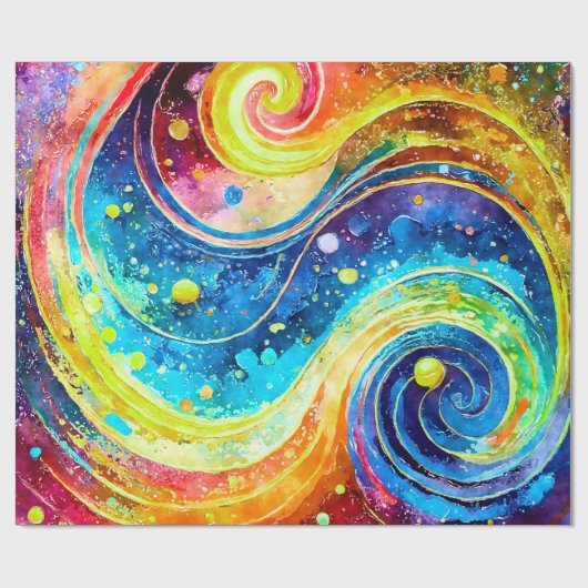 PAPIER CADEAU CONCEPTION SPATIALE MODERNE (Plat)