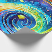 PAPIER CADEAU CONCEPTION SPATIALE MODERNE (Coin)