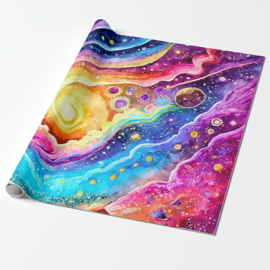 PAPIER CADEAU CONCEPTION SPATIALE MODERNE ET MODERNE (Déroulé)