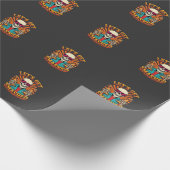 Papier Cadeau Conception squelette de bière écrasée Halloween dr (Coin)