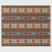 Papier Cadeau Conception sud-ouest Adobe Grey Brown Tribal Motif (Plat)