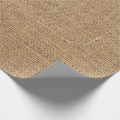 Papier Cadeau Conception texturée Brown de burlap (Coin)