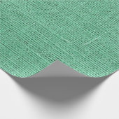 Papier Cadeau Conception texturée de burlap vert (Coin)