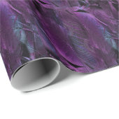 Papier Cadeau Conception texturée violet noir (Coin rond)