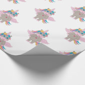 Papier Cadeau Conception Unicorne Arc-en-ciel mignon (Coin)