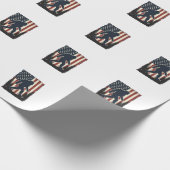 Papier Cadeau Conception vectorielle de forêt de drapeau américa (Coin)