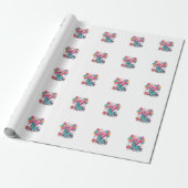 Papier Cadeau Conception vectorielle de poney mignon pour la fêt (Déroulé)