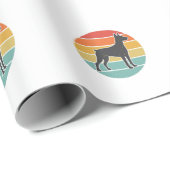 Papier Cadeau Conception vectorielle de silhouette de chien au c (Coin rond)