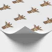 Papier Cadeau Conception vectorielle de tête de girafe gravée vi (Coin)