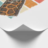 Papier Cadeau Conception vectorielle de tête de girafe rétro vin (Coin)