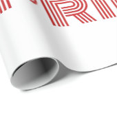 Papier Cadeau Conception vectorielle de typographie rétro de fie (Coin rond)