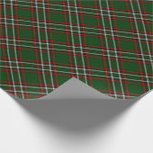 Papier Cadeau Conception verte et rouge de style de plaid (Coin)