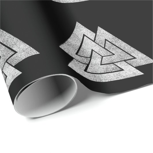 Papier Cadeau Conception viking Valknut (Coin rond)