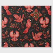 Papier Cadeau Conceptions de motifs floraux et feuillus vibrants (Plat)