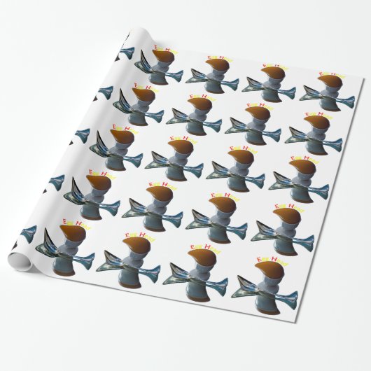 Papier Cadeau Conceptions Fantaisistes de Tête d'Oeuf (Déroulé)