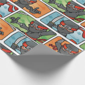 Papier Cadeau Conceptions personnalisables de Ninja (Coin)