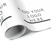 Papier Cadeau Concevez le logo en fonction du client (Coin rond)