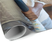 Papier Cadeau Concevez votre propre photo unique (Coin rond)